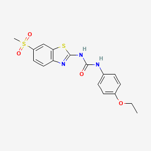 molecular formula C17H17N3O4S2 B4814312 1-(4-ETHOXYPHENYL)-3-(6-METHANESULFONYL-1,3-BENZOTHIAZOL-2-YL)UREA 