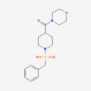 molecular formula C17H24N2O4S B4814321 4-(1-PHENYLMETHANESULFONYLPIPERIDINE-4-CARBONYL)MORPHOLINE 