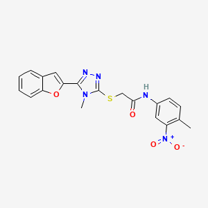 2-{[5-(1-benzofuran-2-yl)-4-methyl-4H-1,2,4-triazol-3-yl]sulfanyl}-N-(4-methyl-3-nitrophenyl)acetamide