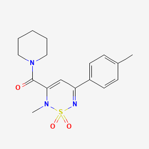 2-methyl-5-(4-methylphenyl)-3-(1-piperidinylcarbonyl)-2H-1,2,6-thiadiazine 1,1-dioxide