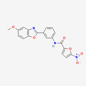 N-[3-(5-methoxy-1,3-benzoxazol-2-yl)phenyl]-5-nitrofuran-2-carboxamide