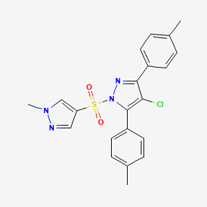 4-CHLORO-3,5-BIS(4-METHYLPHENYL)-1H-PYRAZOL-1-YL (1-METHYL-1H-PYRAZOL-4-YL) SULFONE