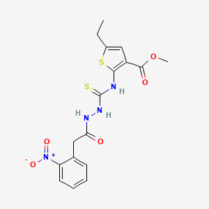 methyl 5-ethyl-2-[({2-[(2-nitrophenyl)acetyl]hydrazino}carbonothioyl)amino]-3-thiophenecarboxylate