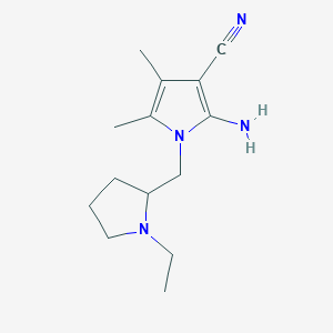 2-AMINO-1-[(1-ETHYL-2-PYRROLIDINYL)METHYL]-4,5-DIMETHYL-1H-PYRROL-3-YL CYANIDE