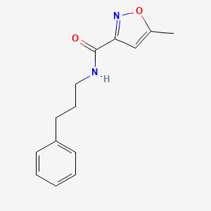 molecular formula C14H16N2O2 B4814504 5-methyl-N-(3-phenylpropyl)-1,2-oxazole-3-carboxamide 