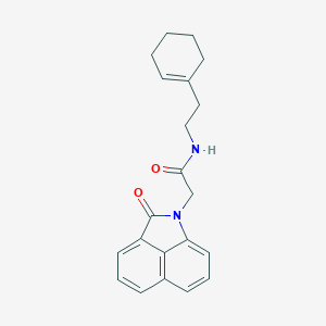 molecular formula C21H22N2O2 B481451 N-(2-Cyclohex-1-enyl-ethyl)-2-(2-oxo-2H-benzo[cd]indol-1-yl)-acetamide CAS No. 667880-07-1