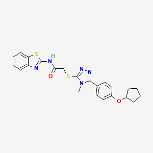 N-1,3-benzothiazol-2-yl-2-({5-[4-(cyclopentyloxy)phenyl]-4-methyl-4H-1,2,4-triazol-3-yl}thio)acetamide