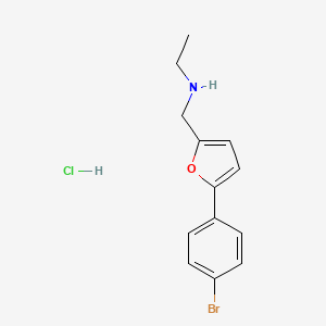 N-[[5-(4-bromophenyl)furan-2-yl]methyl]ethanamine;hydrochloride