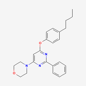 4-[6-(4-butylphenoxy)-2-phenyl-4-pyrimidinyl]morpholine