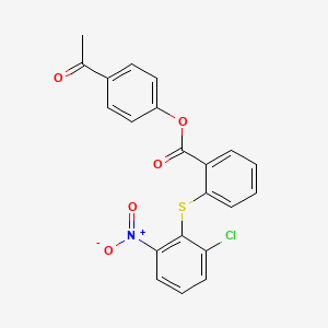 4-Acetylphenyl 2-[(2-chloro-6-nitrophenyl)sulfanyl]benzoate