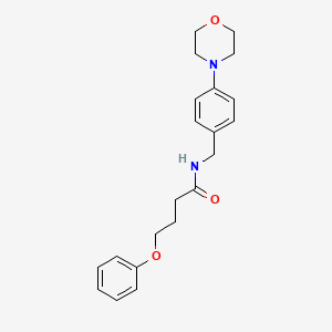 molecular formula C21H26N2O3 B4814639 N-[4-(4-morpholinyl)benzyl]-4-phenoxybutanamide 