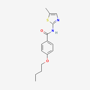 molecular formula C15H18N2O2S B4814648 4-butoxy-N-(5-methyl-1,3-thiazol-2-yl)benzamide 