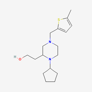 2-{1-cyclopentyl-4-[(5-methyl-2-thienyl)methyl]-2-piperazinyl}ethanol