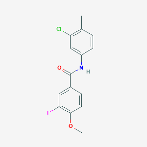 molecular formula C15H13ClINO2 B4814667 N-(3-chloro-4-methylphenyl)-3-iodo-4-methoxybenzamide 