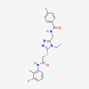 N-{[4-ethyl-5-({2-[(3-fluoro-2-methylphenyl)amino]-2-oxoethyl}thio)-4H-1,2,4-triazol-3-yl]methyl}-4-methylbenzamide