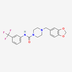 4-[(2H-13-BENZODIOXOL-5-YL)METHYL]-N-[3-(TRIFLUOROMETHYL)PHENYL]PIPERAZINE-1-CARBOXAMIDE