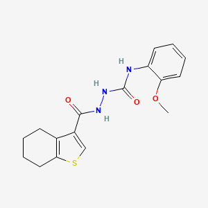 molecular formula C17H19N3O3S B4814708 N-(2-methoxyphenyl)-2-(4,5,6,7-tetrahydro-1-benzothien-3-ylcarbonyl)hydrazinecarboxamide 