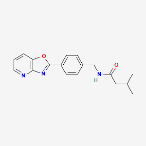 molecular formula C18H19N3O2 B4814717 3-methyl-N-(4-[1,3]oxazolo[4,5-b]pyridin-2-ylbenzyl)butanamide 