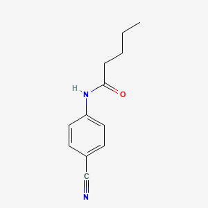 molecular formula C12H14N2O B4814725 N-(4-氰基苯基)戊酰胺 