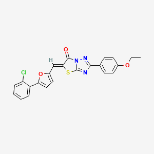 (5Z)-5-[[5-(2-chlorophenyl)furan-2-yl]methylidene]-2-(4-ethoxyphenyl)-[1,3]thiazolo[3,2-b][1,2,4]triazol-6-one