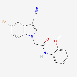 2-(5-bromo-3-cyano-1H-indol-1-yl)-N-(2-methoxyphenyl)acetamide