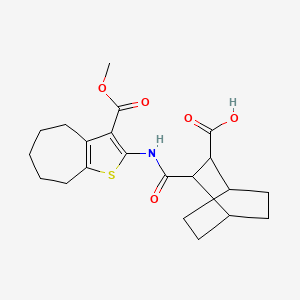 3-({[3-(methoxycarbonyl)-5,6,7,8-tetrahydro-4H-cyclohepta[b]thien-2-yl]amino}carbonyl)bicyclo[2.2.2]octane-2-carboxylic acid