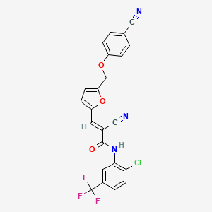 N-[2-chloro-5-(trifluoromethyl)phenyl]-2-cyano-3-{5-[(4-cyanophenoxy)methyl]-2-furyl}acrylamide