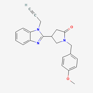 1-(4-methoxybenzyl)-4-[1-(2-propyn-1-yl)-1H-benzimidazol-2-yl]-2-pyrrolidinone