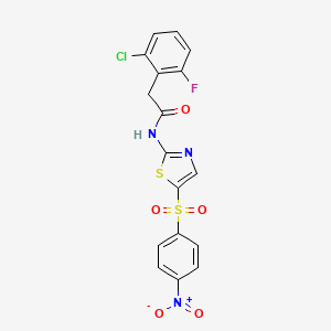 2-(2-chloro-6-fluorophenyl)-N-{5-[(4-nitrophenyl)sulfonyl]-1,3-thiazol-2-yl}acetamide