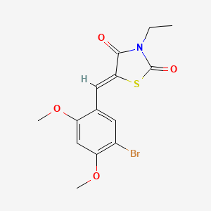 5-(5-bromo-2,4-dimethoxybenzylidene)-3-ethyl-1,3-thiazolidine-2,4-dione