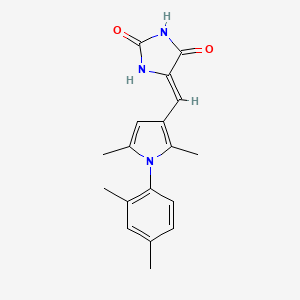 5-{[1-(2,4-dimethylphenyl)-2,5-dimethyl-1H-pyrrol-3-yl]methylene}-2,4-imidazolidinedione