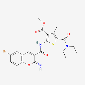 molecular formula C22H22BrN3O5S B4814888 methyl 2-{[(6-bromo-2-imino-2H-chromen-3-yl)carbonyl]amino}-5-[(diethylamino)carbonyl]-4-methyl-3-thiophenecarboxylate 