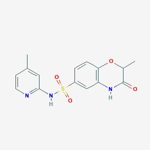 2-methyl-N-(4-methyl-2-pyridinyl)-3-oxo-3,4-dihydro-2H-1,4-benzoxazine-6-sulfonamide