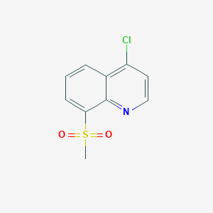molecular formula C10H8ClNO2S B048149 4-Chloro-8-(methylsulfonyl)quinoline CAS No. 114935-95-4