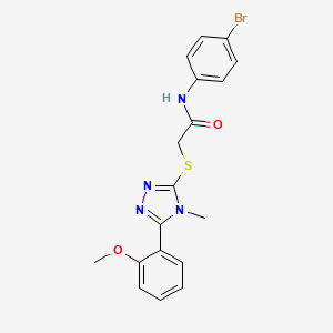 molecular formula C18H17BrN4O2S B4814900 N-(4-bromophenyl)-2-{[5-(2-methoxyphenyl)-4-methyl-4H-1,2,4-triazol-3-yl]thio}acetamide 