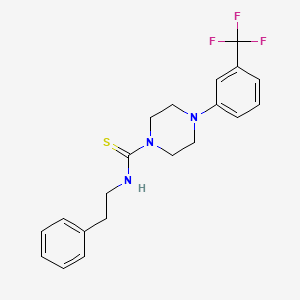 N-PHENETHYL-4-[3-(TRIFLUOROMETHYL)PHENYL]TETRAHYDRO-1(2H)-PYRAZINECARBOTHIOAMIDE