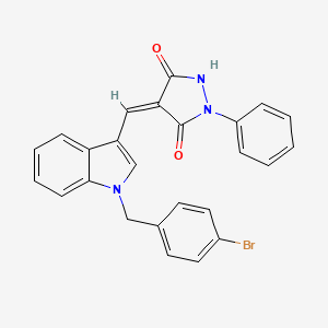 4-{[1-(4-bromobenzyl)-1H-indol-3-yl]methylene}-1-phenyl-3,5-pyrazolidinedione