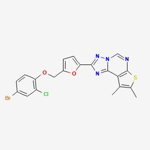 2-{5-[(4-bromo-2-chlorophenoxy)methyl]-2-furyl}-8,9-dimethylthieno[3,2-e][1,2,4]triazolo[1,5-c]pyrimidine