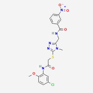 N-{[5-({2-[(5-chloro-2-methoxyphenyl)amino]-2-oxoethyl}thio)-4-methyl-4H-1,2,4-triazol-3-yl]methyl}-3-nitrobenzamide