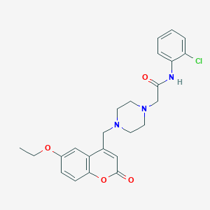 N-(2-chlorophenyl)-2-{4-[(6-ethoxy-2-oxo-2H-chromen-4-yl)methyl]piperazin-1-yl}acetamide