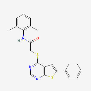 N-(2,6-dimethylphenyl)-2-[(6-phenylthieno[2,3-d]pyrimidin-4-yl)thio]acetamide