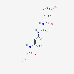 molecular formula C19H20BrN3O2S B4814993 3-bromo-N-({[3-(pentanoylamino)phenyl]amino}carbonothioyl)benzamide 