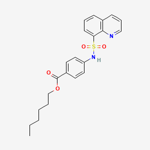 hexyl 4-[(8-quinolinylsulfonyl)amino]benzoate