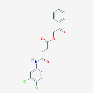 2-OXO-2-PHENYLETHYL 3-[(3,4-DICHLOROPHENYL)CARBAMOYL]PROPANOATE