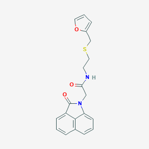 molecular formula C20H18N2O3S B481502 N-{2-[(2-furylmethyl)sulfanyl]ethyl}-2-(2-oxobenzo[cd]indol-1(2H)-yl)acetamide CAS No. 667880-18-4