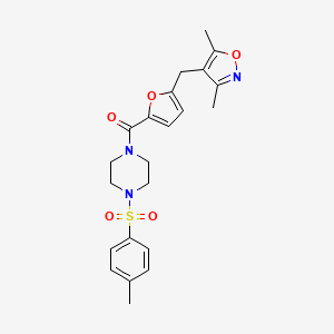 {5-[(3,5-DIMETHYL-4-ISOXAZOLYL)METHYL]-2-FURYL}{4-[(4-METHYLPHENYL)SULFONYL]PIPERAZINO}METHANONE