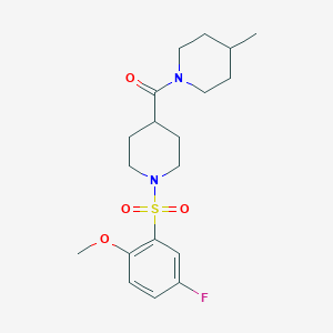 {1-[(5-Fluoro-2-methoxyphenyl)sulfonyl]piperidin-4-yl}(4-methylpiperidin-1-yl)methanone