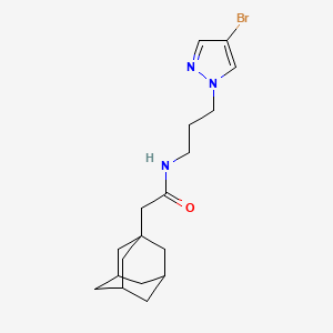 2-(1-adamantyl)-N-[3-(4-bromo-1H-pyrazol-1-yl)propyl]acetamide