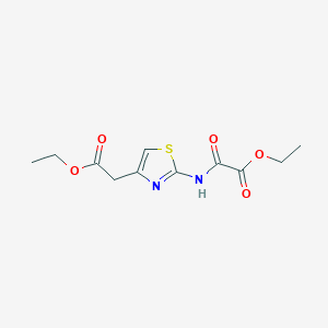 molecular formula C11H14N2O5S B4815082 ethyl {[4-(2-ethoxy-2-oxoethyl)-1,3-thiazol-2-yl]amino}(oxo)acetate 