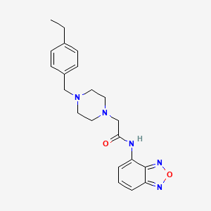 molecular formula C21H25N5O2 B4815090 N-(2,1,3-BENZOXADIAZOL-4-YL)-2-[4-(4-ETHYLBENZYL)-1-PIPERAZINYL]ACETAMIDE 